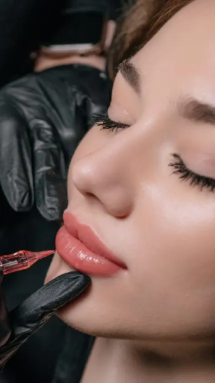 Lip coloring by Syinger Tattoos